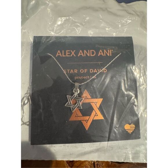 Alex and Ani Star of David necklace new silver 32 inch - Picture 3 of 4